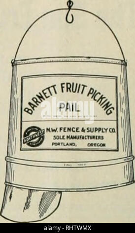 . Mieux les fruits. La culture de fruits. Le verger de bain de qualité doit porter le nom "Nord-Ouest." Des milliers sont vendus sur le fond. Demandez à votre revendeur de vous , . [ "A/-J/-|c"r Si votre concessionnaire n'exploite pas notre bain en stock, d'oCC OLil L/dUUCl . Écrivez-nous directement pour les tarifs. Pas de fruits broyés si vous utilisez l'Agronomie Barnet seau. Prix $2.00 Informations sur notre verger fournitures seront donnés volontiers sur demande. N. W. Fence &AMP ; Supply Co.. La station A Portland, Oregon Bitter Pit, c'est causer et de contrôle par le professeur D. McAlpine dans le monde des fruits, Ministère de l'Agriculture, Melbourne, au Banque D'Images