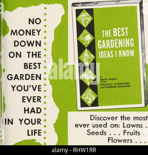 . Berry 1972 livre : Rayner bros. . K11 en tant que nouvel abonné à . , Je pratique la plus magazine de jardinage. Je VAIS MAINTENANT VOUS POUVEZ AVOIR LE JARDIN DE VOS RÊVES ! Découvrez les méthodes les plus efficaces jamais utilisé sur : pelouses . . Roses . . Les graines des arbres . . Les fruits . . Les plantes d'intérieur . . Flov/ers . . Les légumes. voir l'autre côté d'AUCUN-RISQUE OFFRE GRATUITE. Veuillez noter que ces images sont extraites de la page numérisée des images qui peuvent avoir été retouchées numériquement pour plus de lisibilité - coloration et l'aspect de ces illustrations ne peut pas parfaitement ressembler à l'œuvre originale.. Rayner Bros., Inc ; Henry G. Gilbert Nurs Banque D'Images