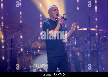 Brighton, UK. Feb, 2019 4. Curt Smith de Tears for Fears effectuant du Brighton Centre. Crédit : Jason Richardson/Alamy Live News Banque D'Images