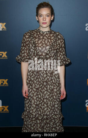 Pasadena, États-Unis. Le 04 février, 2019. PASADENA, LOS ANGELES, CA, USA - 04 février : Rachel Keller assiste à l'effet FX Starwalk - Hiver 2019 TCA Press Tour - Jour 7 tenue à l'hôtel Langham Huntington Hotel le 4 février 2019 à Pasadena, Los Angeles, Californie, États-Unis. (Photo par Xavier Collin/Image Crédit : Agence de Presse) L'agence de presse Image/Alamy Live News Banque D'Images