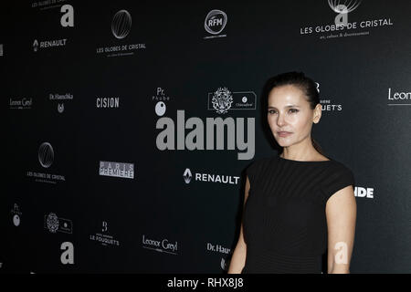 Paris, France. Feb, 2019 4. Virginie Ledoyen assiste à la 14e cérémonie de remise des globes de cristal à la salle Wagram le 4 février 2019 à Paris, France. Credit : Bernard Menigault/Alamy Live News Banque D'Images