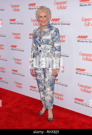 Los Angeles, Californie, USA. Feb, 2019 4. Glenn Close arrive pour les films pour adultes Awards au Beverly Wilshire Hotel. Credit : Lisa O'Connor/ZUMA/Alamy Fil Live News Banque D'Images