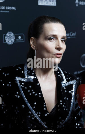 Paris, France. Feb, 2019 4. Juliette Binoche assiste à la 14e cérémonie de remise des globes de cristal à la salle Wagram le 4 février 2019 à Paris, France. Credit : Bernard Menigault/Alamy Live News Banque D'Images