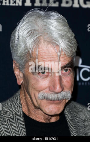 HOLLYWOOD, LOS ANGELES, CA, USA - 04 février : l'Acteur Sam Elliott arrive à la première de Los Angeles Films RLJE' 'l'homme qui a tué Hitler et puis Bigfoot' tenue au cinéma ArcLight Hollywood le 4 février 2019 à Hollywood, Los Angeles, Californie, États-Unis. (Photo de David Acosta/Image Press Office) Banque D'Images