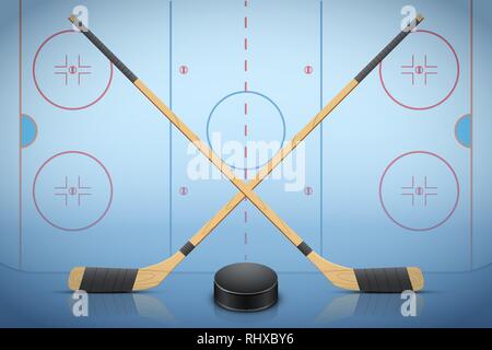 Modèle de page du hockey sur glace Illustration de Vecteur