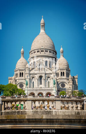 La basilique du Sacré-Cœur à Montmartre, Paris France Banque D'Images