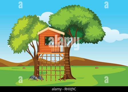 Une cabane dans la nature illustration Illustration de Vecteur