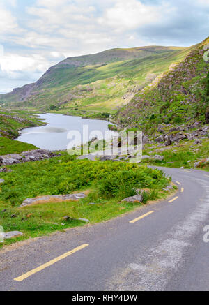 Dans le Gap of Dunloe Macgillycuddy Reeks Montagnes, comté de Kerry, Irlande Banque D'Images