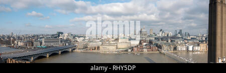 Vue panoramique de Londres du Tate Modern Banque D'Images