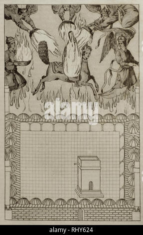 Muhammad (570-632). Fondateur de l'Islam. L'ascension de Mahomet. La gravure. Panorama universel. Histoire de France, 1851. Banque D'Images