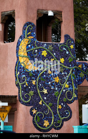 Mosaïque dans Santa Fe, Nouveau Mexique, USA Banque D'Images