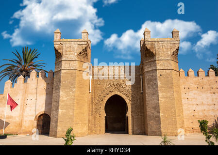 Chellah porte d'entrée - Bab Zaer. Chellah ou Sala Colonia est une nécropole située à Rabat, Maroc. Rabat est la capitale Banque D'Images