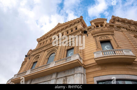 Barcelone, Espagne - Film comédie théâtre Palacio Marcet (Ciné comedia) ou Palau Marcet à Passeig de Gracia. Banque D'Images