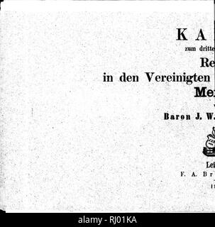 . Reisen in den Vereinigten Staaten und Canada, Mexique [microform]. Zoologie Zoologie ;. . Veuillez noter que ces images sont extraites de la page numérisée des images qui peuvent avoir été retouchées numériquement pour plus de lisibilité - coloration et l'aspect de ces illustrations ne peut pas parfaitement ressembler à l'œuvre originale.. Müller, J. W. von (Johann Wilhelm von), Baron, 1824-1866. Leipzig : F. A. Brockhaus Banque D'Images