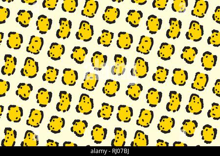 Seamless texture Jaguar. Modèle de tuile des animaux tropicaux Illustration de Vecteur