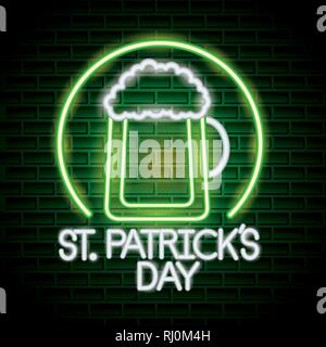 Néon St Patricks day Illustration de Vecteur