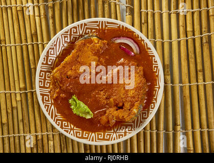 Mui Borok , Shidal,cuisine Tripuri appelé en bengali, la Birmanie est un petit, l'huile-collé et sécher le poisson fermenté Banque D'Images