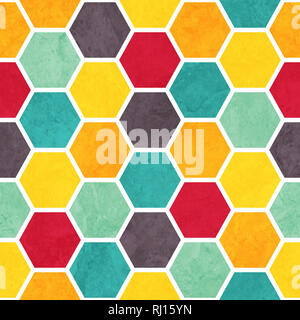 Un modèle numérique multicolore transparente géométrique - lorsqu'il est répété la tuile fait un modèle homogène. Banque D'Images