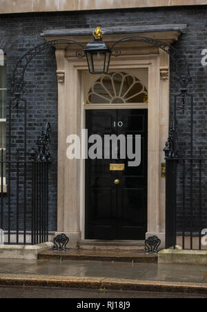 Numéro 10 porte de Downing Street Banque D'Images