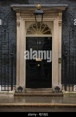 Numéro 10 porte de Downing Street Banque D'Images