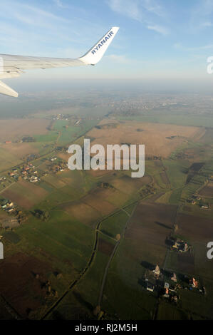 Compagnie aérienne à bas prix Ryanair Boeing 737-800 d'aéronefs sur la Grande-Bretagne. 24 octobre 2008 © Wojciech Strozyk / Alamy Stock Photo Banque D'Images