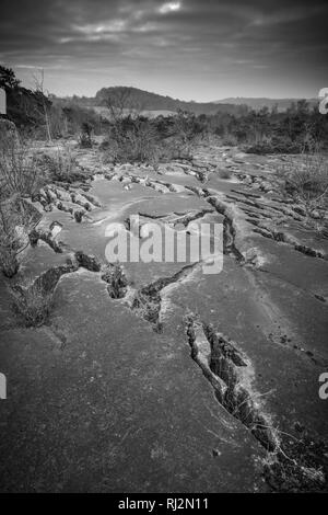 Lapiez de démarche Barrows Réserve Naturelle, Silversale et Arnside AONB Banque D'Images