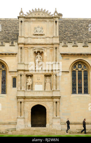 La principale quadruple de Wadham College, Université d'Oxford, l'une des plus anciennes universités du monde. Centre historique d'Oxford, Oxfordshire, Angleterre, ONU Banque D'Images