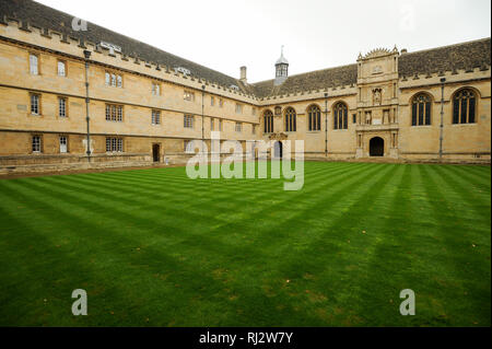 La principale quadruple de Wadham College, Université d'Oxford, l'une des plus anciennes universités du monde. Centre historique d'Oxford, Oxfordshire, Angleterre, ONU Banque D'Images