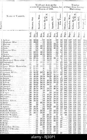 . Résultats obtenus en 1898 à partir de parcelles expérimentales de grain, le maïs fourrager et les racines [microform]. Grandes cultures ; des expériences sur le terrain ; céréales ; Agriculture ; cultures de plein champ ; essais en plein champ ; CÃ©rÃ©ales ; l'Agriculture. Il Tkst uniforme ; les parcelles de Pkask. 1, 1 . J'orrl â SA 2( 0:Â" 20 â ¢ umv 8310|3240 ifr Â"g'&gt;ii 31 20 â ¢ J'ott.T 3110 ;nous . 30 .")( t'tdU 30 30 -11 ler 3 oiidrr risciii 20 W',â &Lt ; .,,..je..". Â¢â ¢ â¢â 51 . 4020 ; 5 !l . 38 30 45 20 21 44 40 40') 32 42 20 40 40 l 101 41 20 3S LI. Veuillez noter que ces images sont extraites de la page numérisée des images qui peuvent avoir été d Banque D'Images