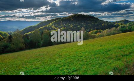 Bieszczady en Pologne. L'automne paysage de montagne. Banque D'Images