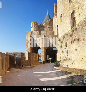 La Cité, mittelalterliche Festungsstadt, Carcassonne, l'UNESCO Weltkulturerbe, Languedoc-Roussillon, Südfrankreich, Frankreich Banque D'Images