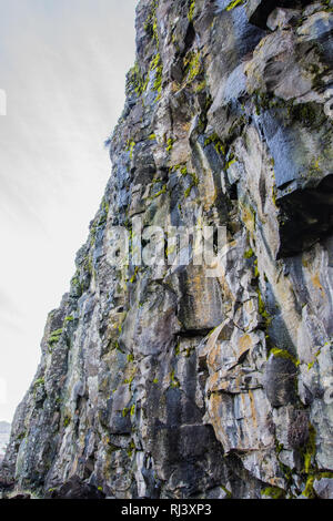 Des orgues basaltiques du fleuve Columbia cliff. Banque D'Images