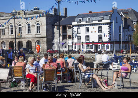 L'Angleterre, Plymouth, Devon, Barbican Quay, Hafen, Straflenlokal‰G, STE, Banque D'Images