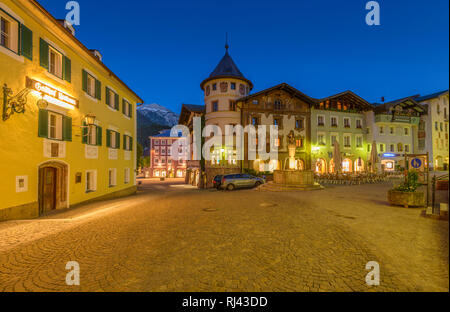 Deutschland, Bayern, Oberbayern, Berchtesgadener Land, Berchtesgaden, Marktplatz, Banque D'Images