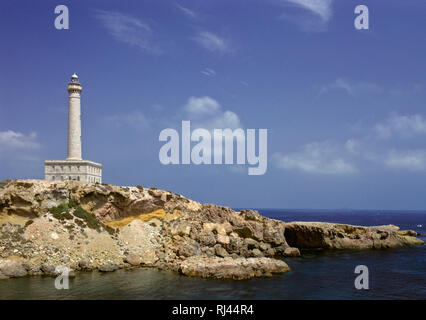 Phare, Cabo de Palos, Murcia, Espagne, Banque D'Images