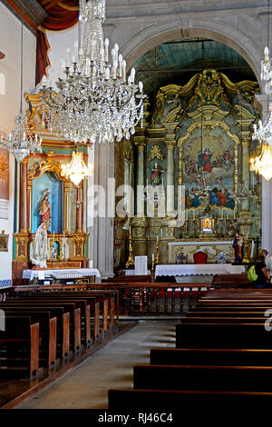 Funchal, der Innenraum Wallfahrtskirche de "Nossa Senhora do Monte' Banque D'Images