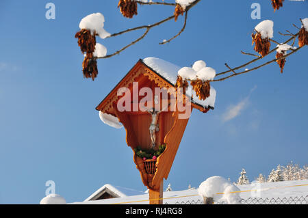 Deutschland, Bayern, Isartal, Mittenwald, Winterlandschaft, Kranzberg, photo Banque D'Images