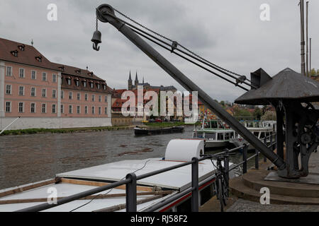 'Klein Venedig' - Die historische, Guinée Fischersiedlung in der Bamberger Inselstadt an der Regnitz à Bamberg, Oberfranken, Franken, Bayern, Deut Banque D'Images