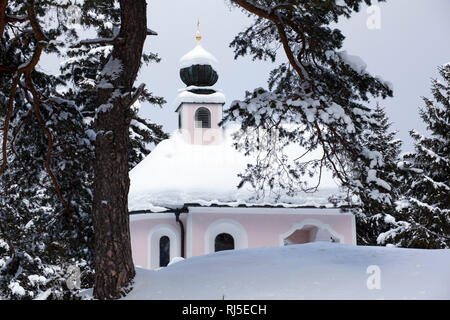 Kapelle Maria Königin im Winter Banque D'Images