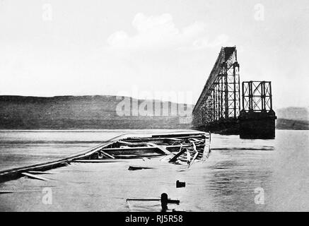 La catastrophe du pont Tay Banque D'Images