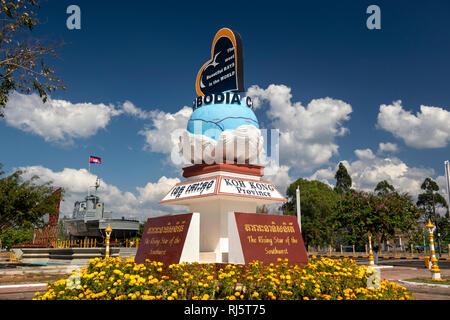 Cambodge, Preah Koh Kong, Krong Khemara Phoumin, la province de Koh Kong, l'étoile montante du sud-ouest, à côté du monument de la rivière Prek Kaoh Pao Banque D'Images