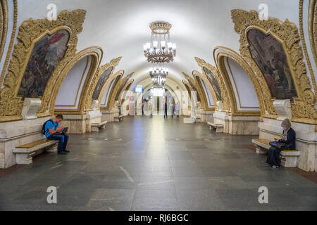 Moscou, Russie - la station de métro Kievskaya Banque D'Images