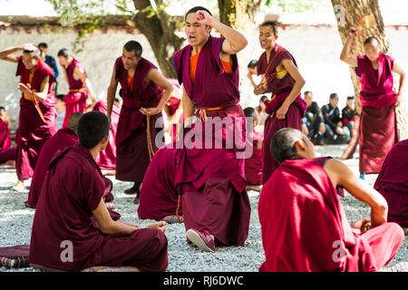 Tibet, das Kloster sérums, Mönche Banque D'Images