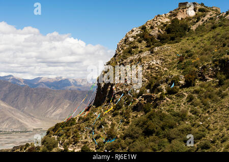 Tibet, Kora um das Kloster Ganden Banque D'Images