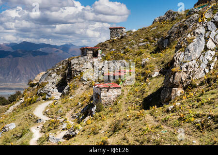 Tibet, Kora um das Kloster Ganden Banque D'Images