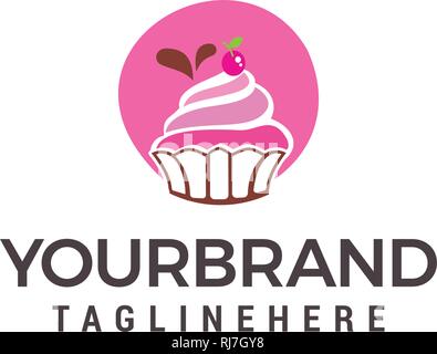 Des gâteaux et Cookies Modèle de conception de logo Illustration de Vecteur