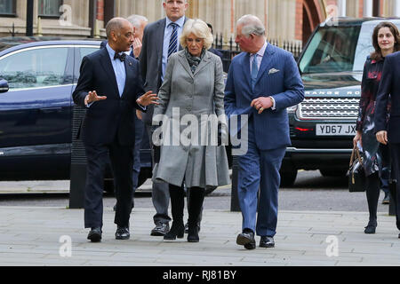 Cour suprême. Londres, Royaume-Uni. Feb, 2019 5. Le Prince Charles, prince de Galles et de Camilla, Duchesse de Cornouailles arrive à la Cour Suprême du Royaume-Uni. Credit : Dinendra Haria/Alamy Live News Banque D'Images