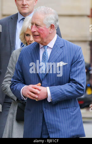 Cour suprême. Londres, Royaume-Uni. Feb, 2019 5. Le Prince Charles, prince de Galles et de Camilla, Duchesse de Cornouailles arrive à la Cour Suprême du Royaume-Uni. Credit : Dinendra Haria/Alamy Live News Banque D'Images