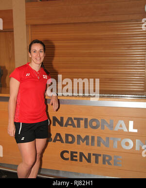 Milton Keynes, Royaume-Uni. Feb, 2019 5. Les joueurs de l'équipe de badminton de l'Angleterre à une journée des médias avant le prochain tournoi de badminton Yonex All England en mars 2019. Photo Chloe Birch. L'événement aura lieu à Birmingham Credit : Ged Noonan/ Alamy Live News Banque D'Images