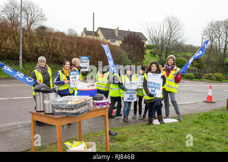 Les infirmières irlandais de prendre des actions sur une ligne de piquetage sur demande de payer Banque D'Images